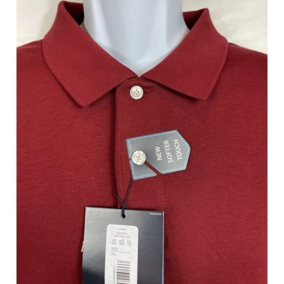 New Roundtree & Yorke Silky Collection Men's Burgundy Short Slv Polo Shirt XXL - Picture 4 of 7